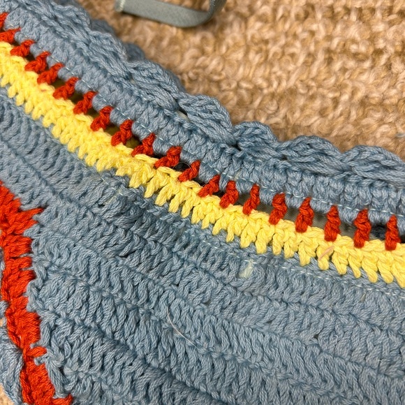 Free People It’s Now Cool Crochet Frill Bikini Set S/M - Picture 16 of 16